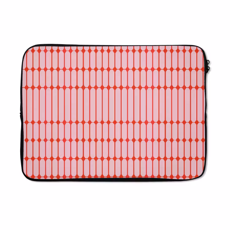Laptophoes - Geometrisch - Minimalistisch - Rood - Roze — 5