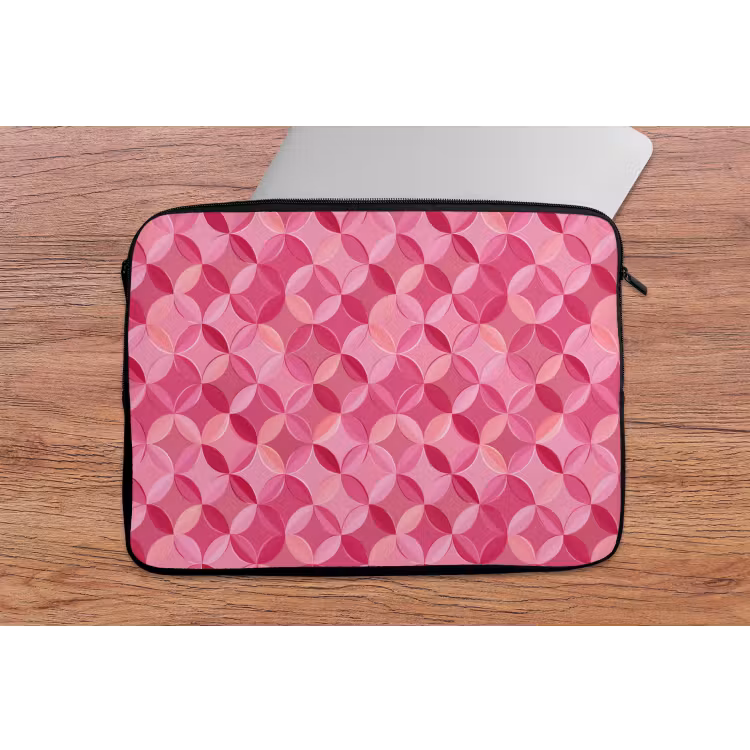 Laptophoes - Geometrisch - Mozaïek - Modern - Roze — 2