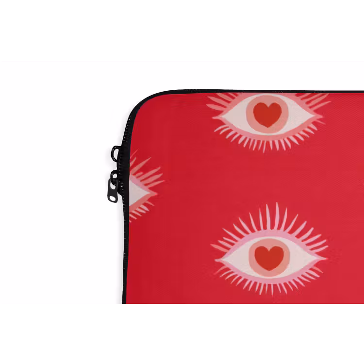 Laptophoes - Ogen - Hart - Abstract - Rood - Roze — 6