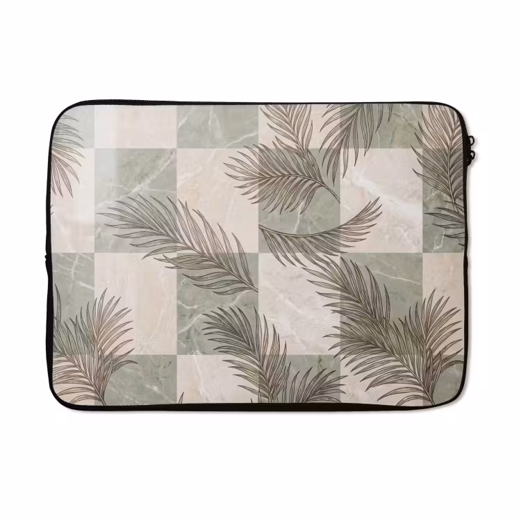 Laptophoes - Planten - Bladeren - Marmer - Modern - Groen — 5