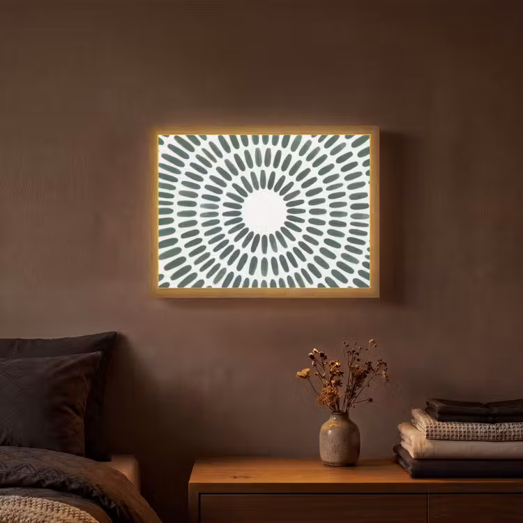 Lightbox - Wandlamp - Abstract - Cirkel - Patroon - Modern - Groen — 3
