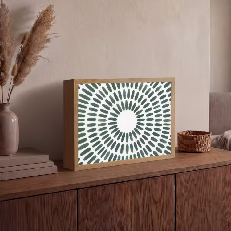 Lightbox - Wandlamp - Abstract - Cirkel - Patroon - Modern - Groen — 4
