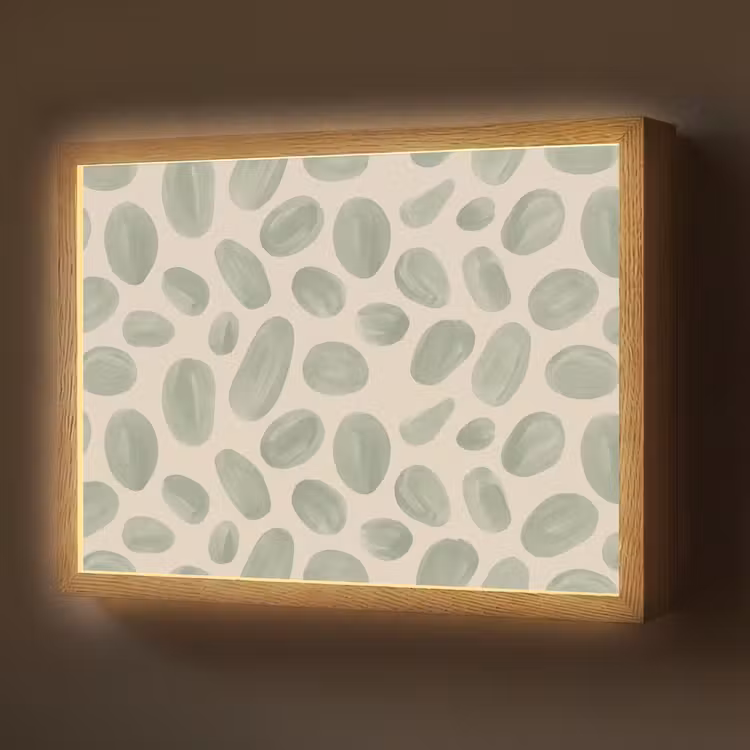 Lightbox - Wandlamp - Abstract - Patroon - Organisch - Groen - Modern — 1