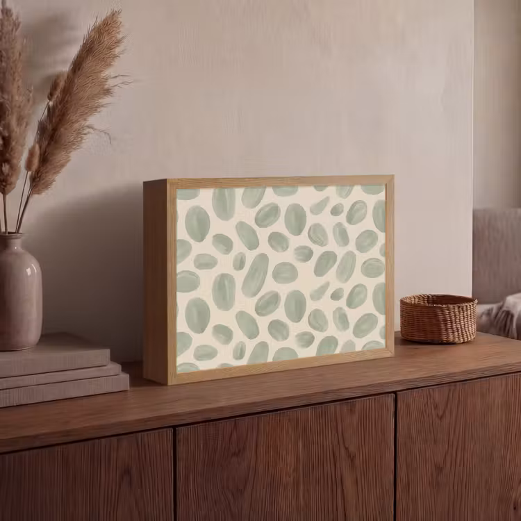 Lightbox - Wandlamp - Abstract - Patroon - Organisch - Groen - Modern — 4