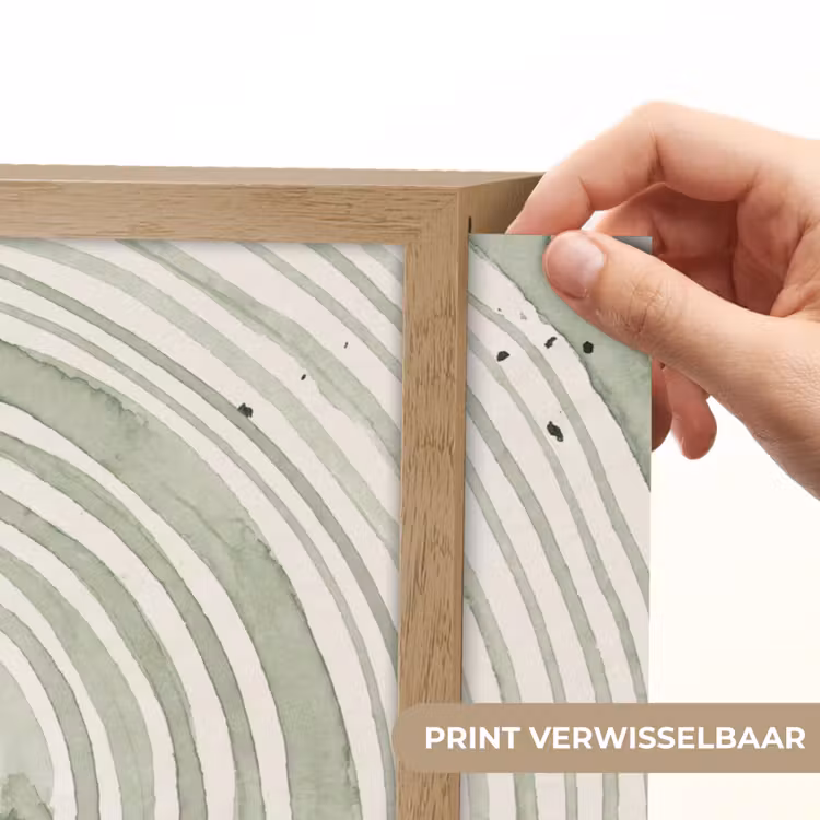 Lightbox - Wandlamp - Abstractie - Cirkels - Waterverf - Groen - Modern — 5