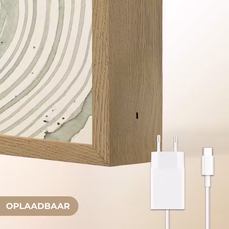 Lightbox - Wandlamp - Abstractie - Cirkels - Waterverf - Groen - Modern — 7