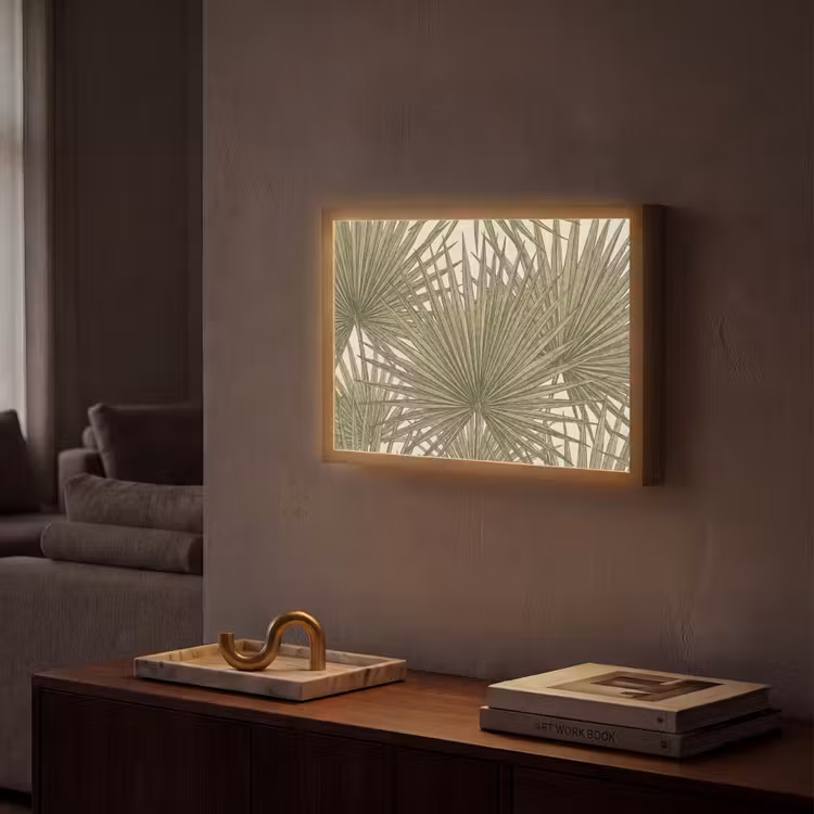 Lightbox - Wandlamp - Blad - Tropisch - Patroon - Natuur - Groen — 2