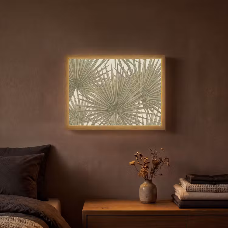 Lightbox - Wandlamp - Blad - Tropisch - Patroon - Natuur - Groen — 3