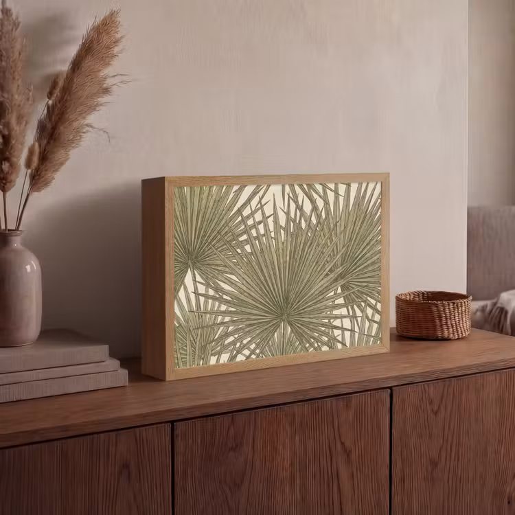 Lightbox - Wandlamp - Blad - Tropisch - Patroon - Natuur - Groen — 4