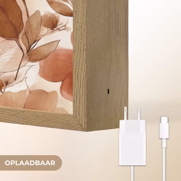 Lightbox - Wandlamp - Bloemen - Aquarel - Botanisch - Terracotta — 7