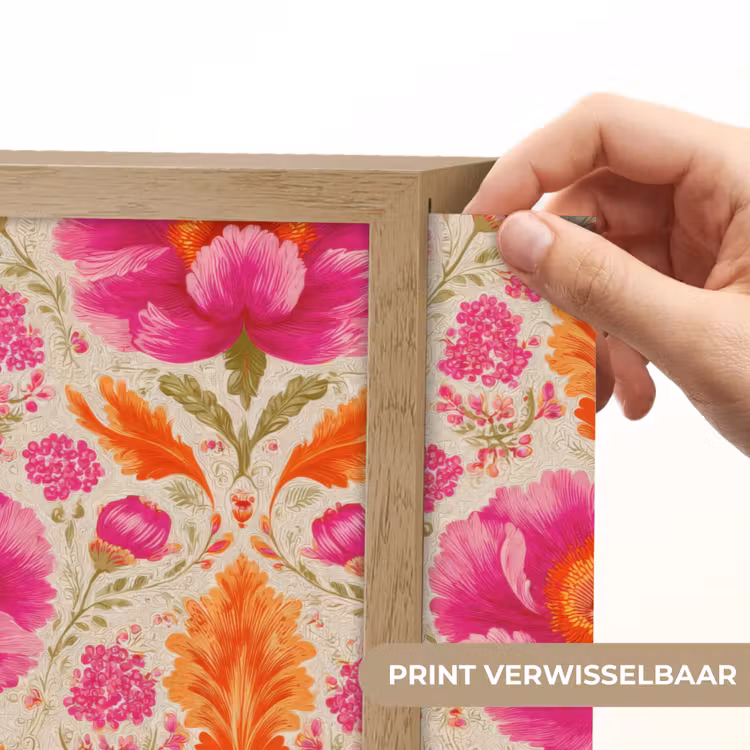 Lightbox - Wandlamp - Bloemen - Barok - Roze - Oranje — 5
