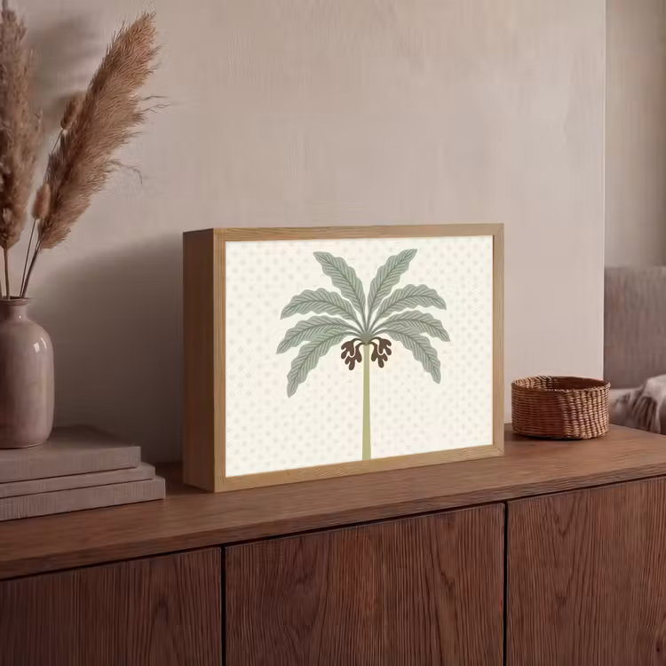 Lightbox - Wandlamp - Boom - Bladeren - Groen - Decoratief - Beige — 4