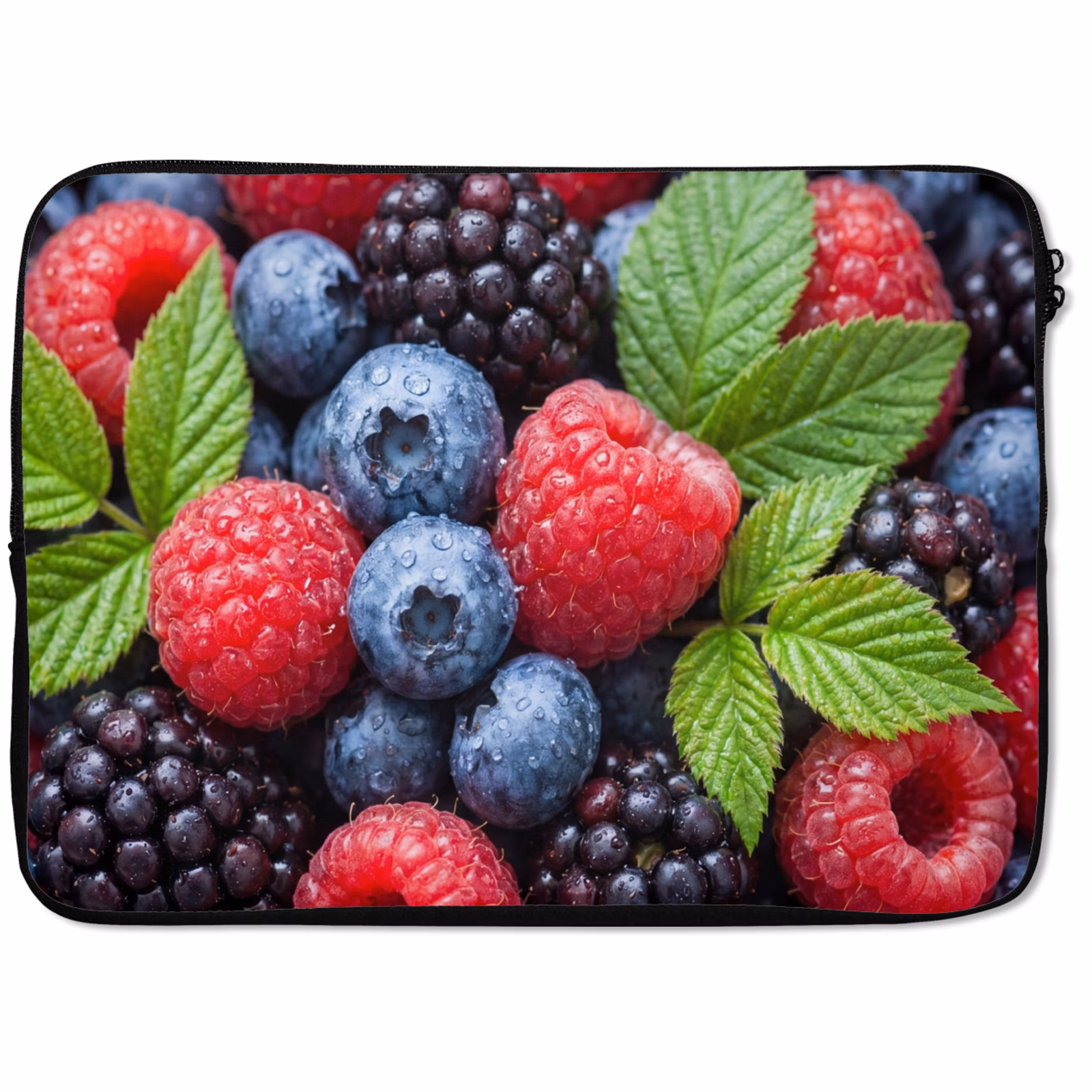 Laptophoes - Bessen - Vers - Waterdruppels - Kleurrijk - Eten — 1