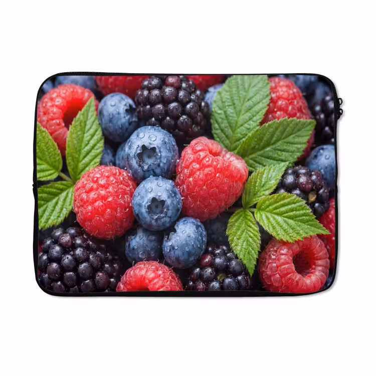 Laptophoes - Bessen - Vers - Waterdruppels - Kleurrijk - Eten — 5