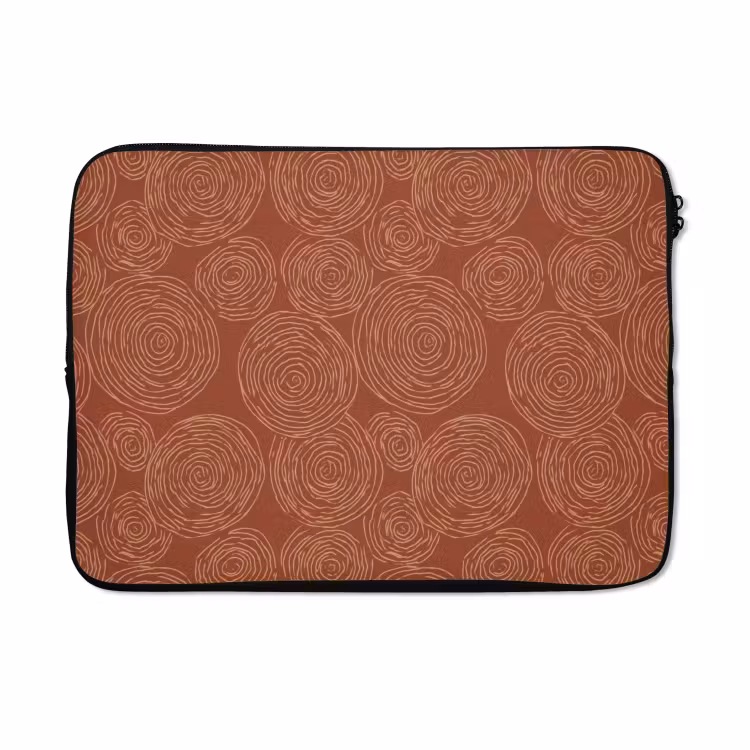 Laptophoes - Cirkels - Abstract - Artistiek - Terracotta — 5