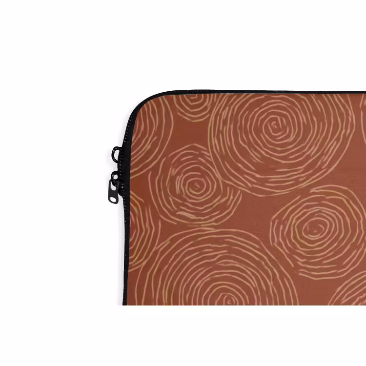 Laptophoes - Cirkels - Abstract - Artistiek - Terracotta — 6