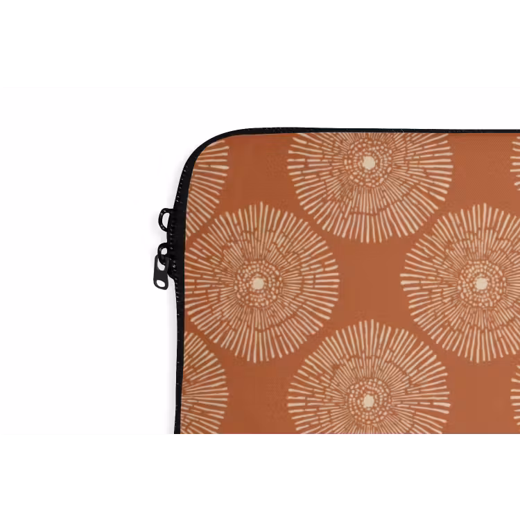 Laptophoes - Cirkels - Grafisch - Patroon - Terracotta — 6