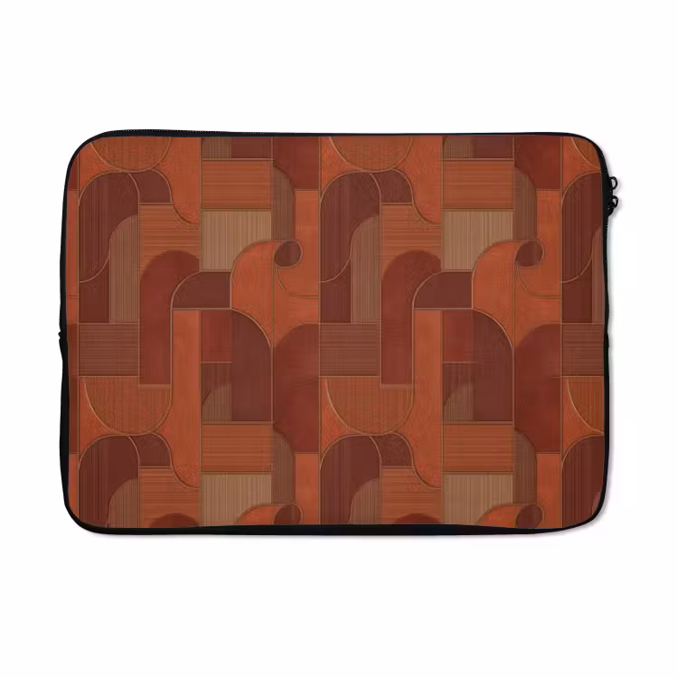 Laptophoes - Geometrisch - Abstract - Textuur - Bruin — 5