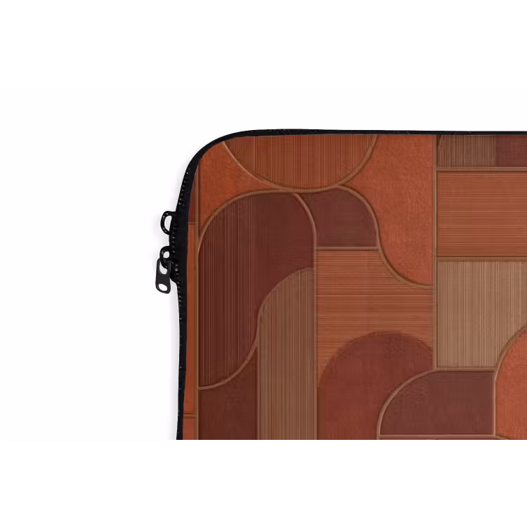 Laptophoes - Geometrisch - Abstract - Textuur - Bruin — 6