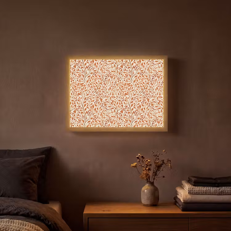 Lightbox - Wandlamp - Bladeren - Botanisch - Terracotta — 3