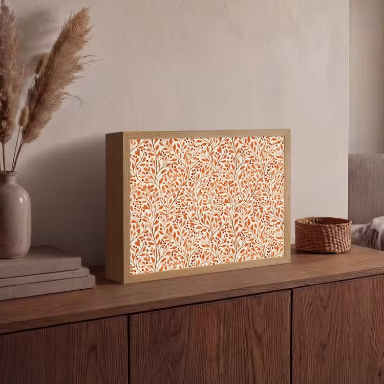 Lightbox - Wandlamp - Bladeren - Botanisch - Terracotta — 4