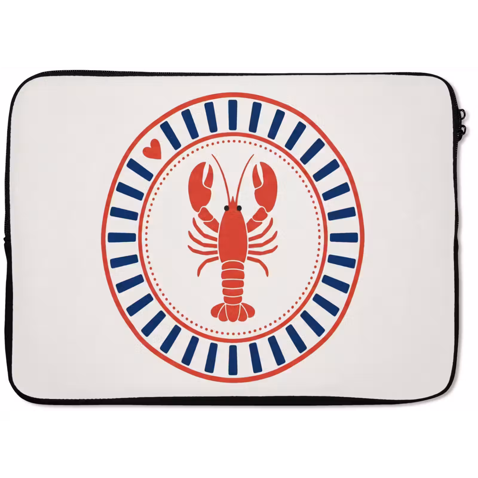 Laptophoes - Zeeleven - Kreeft - Embleem - Grafisch - Rood — 1