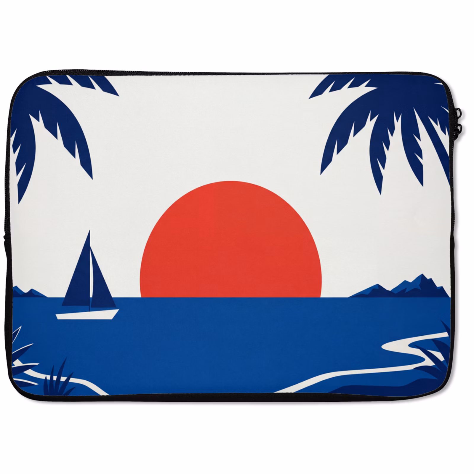 Laptophoes - Zonsondergang - Zee - Palmboom - Tropisch - Modern — 1