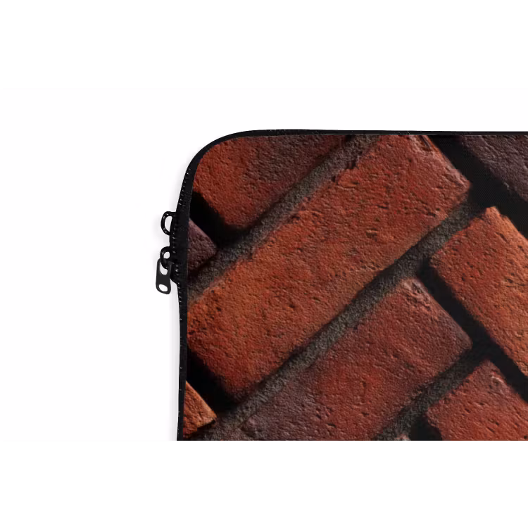 Laptophoes - Bakstenen - Visgraat - Structuur - Roodbruin — 6