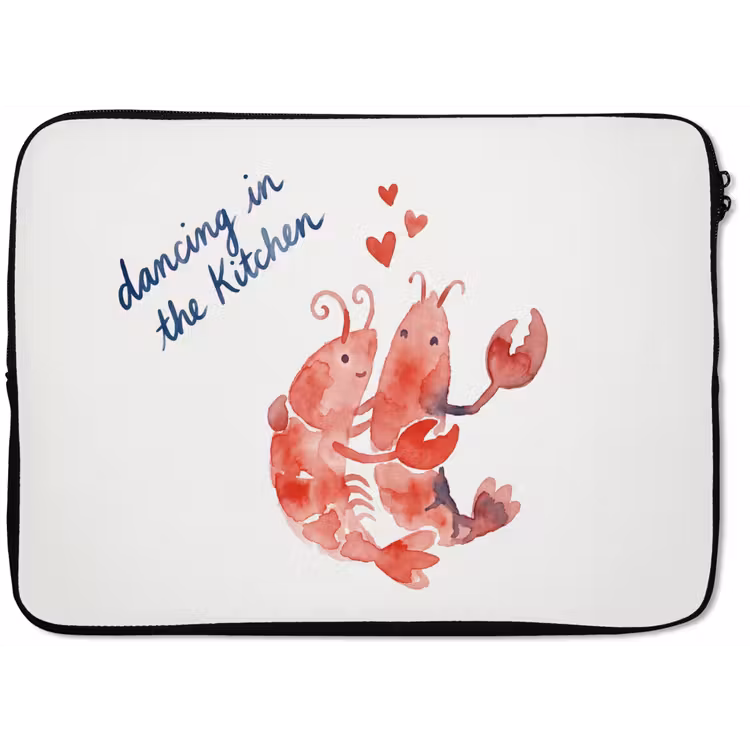 Laptophoes - Dier - Dans - Liefde - Waterverf - Rood — 1