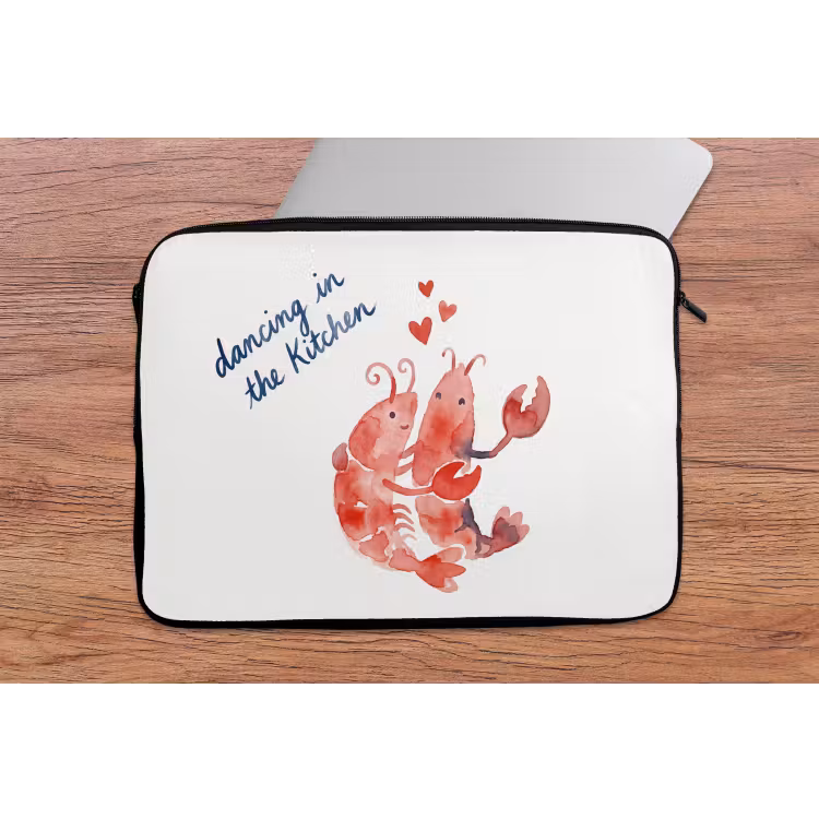 Laptophoes - Dier - Dans - Liefde - Waterverf - Rood — 2