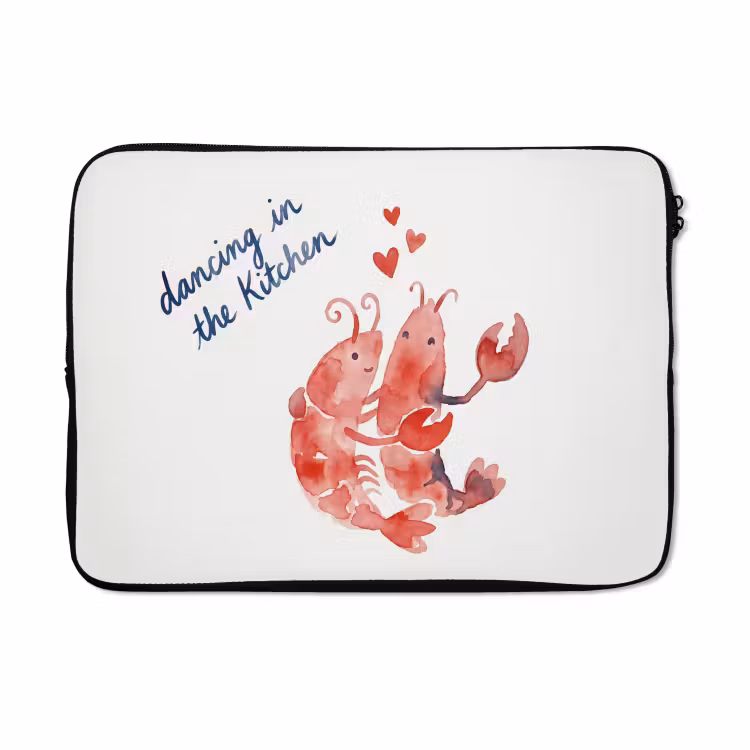 Laptophoes - Dier - Dans - Liefde - Waterverf - Rood — 5