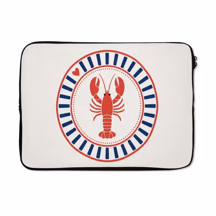 Laptophoes - Zeeleven - Kreeft - Embleem - Grafisch - Rood — 5