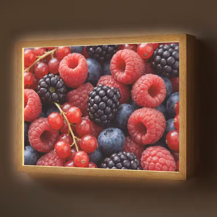 Lightbox - Wandlamp - Bessen - Mix - Vers - Eten - Kleurrijk — 1