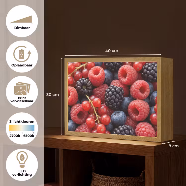 Lightbox - Wandlamp - Bessen - Mix - Vers - Eten - Kleurrijk — 10