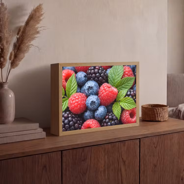 Lightbox - Wandlamp - Bessen - Vers - Waterdruppels - Kleurrijk - Eten — 4