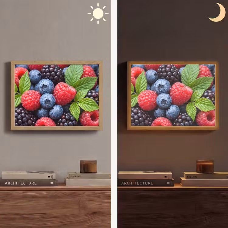 Lightbox - Wandlamp - Bessen - Vers - Waterdruppels - Kleurrijk - Eten — 6