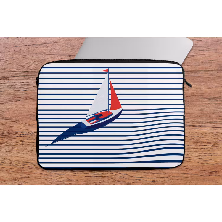 Laptophoes - Boot - Water - Abstract - Blauw — 2