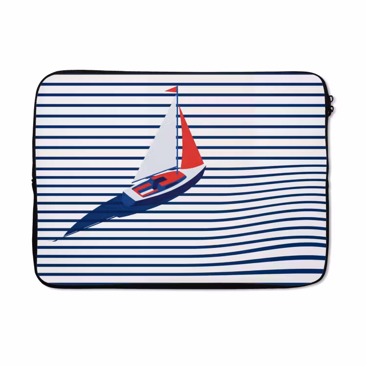Laptophoes - Boot - Water - Abstract - Blauw — 5