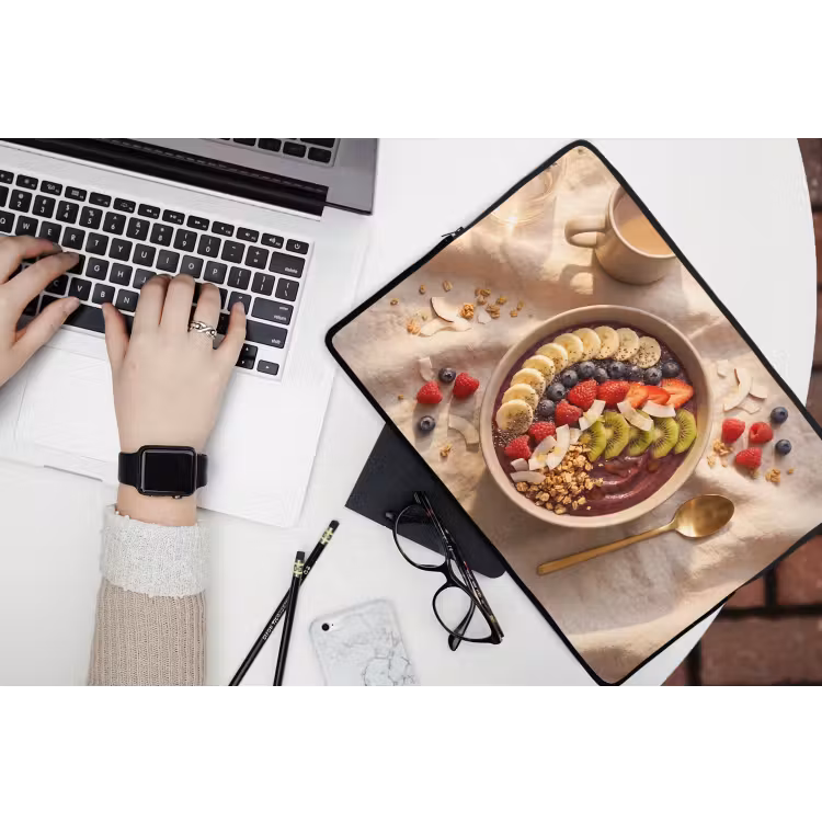 Laptophoes - Eten - Ontbijtkom - Fruit - Gezond - Kleurrijk — 3