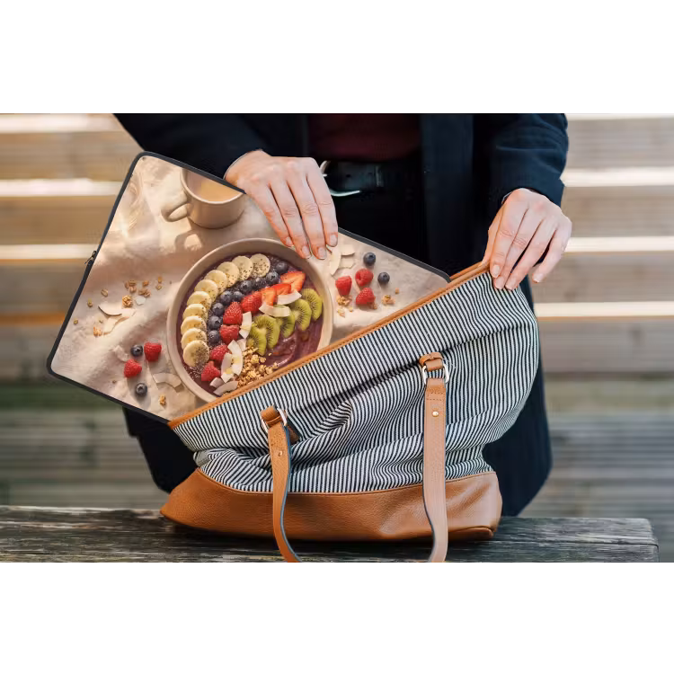 Laptophoes - Eten - Ontbijtkom - Fruit - Gezond - Kleurrijk — 4