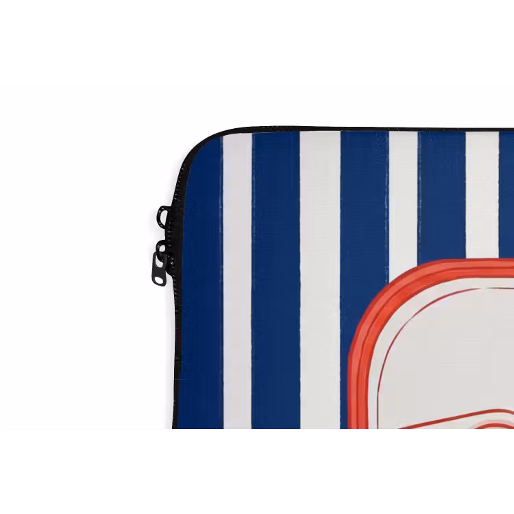 Laptophoes - Eten - Vis - Blik - Illustratie - Rood — 6