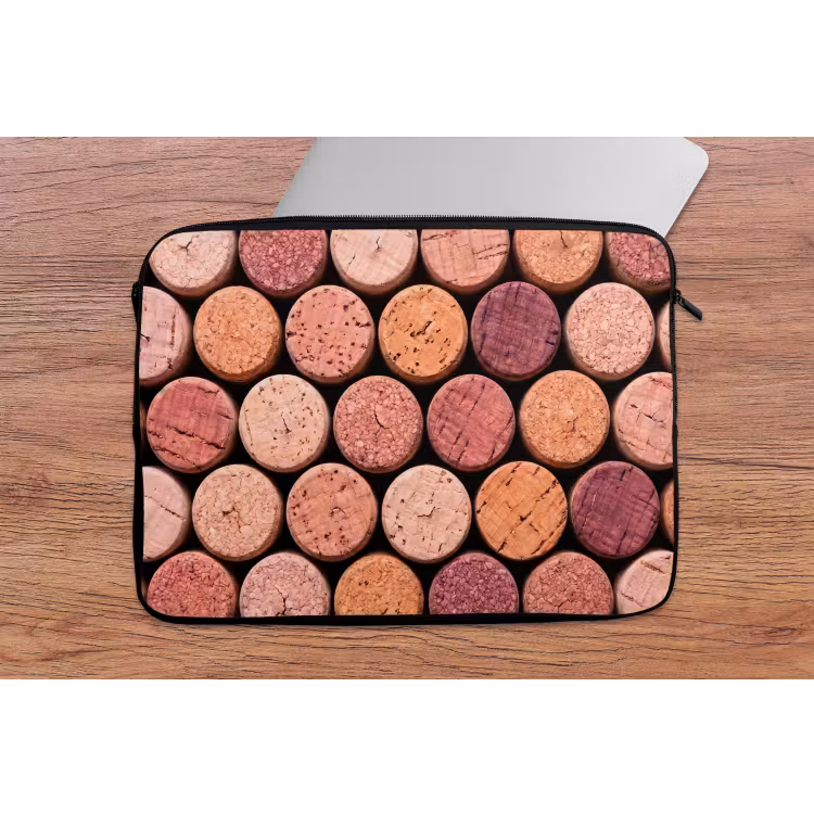 Laptophoes - Kurk - Patroon - Abstract - Modern - Rood — 2