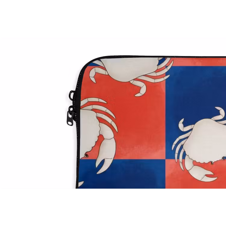 Laptophoes - Patroon - Zeeleven - Rood - Blauw - Abstract — 6