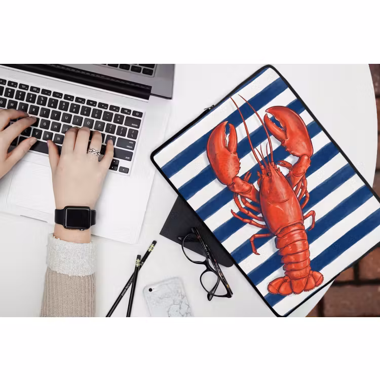 Laptophoes - Schaaldier - Kreeft - Marine - Illustratie - Rood — 3