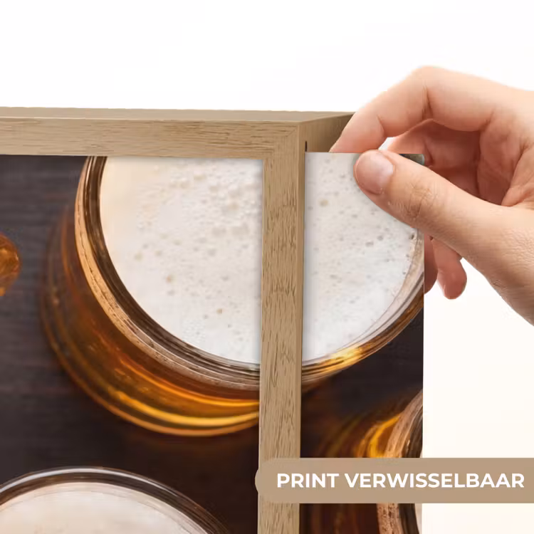 Lightbox - Wandlamp - Bier - Glazen - Schuim - Hout - Drank — 5