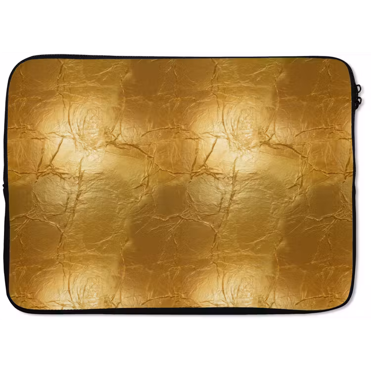Laptophoes - Bladgoud - Vintage - Textuur - Warm Goud — 1