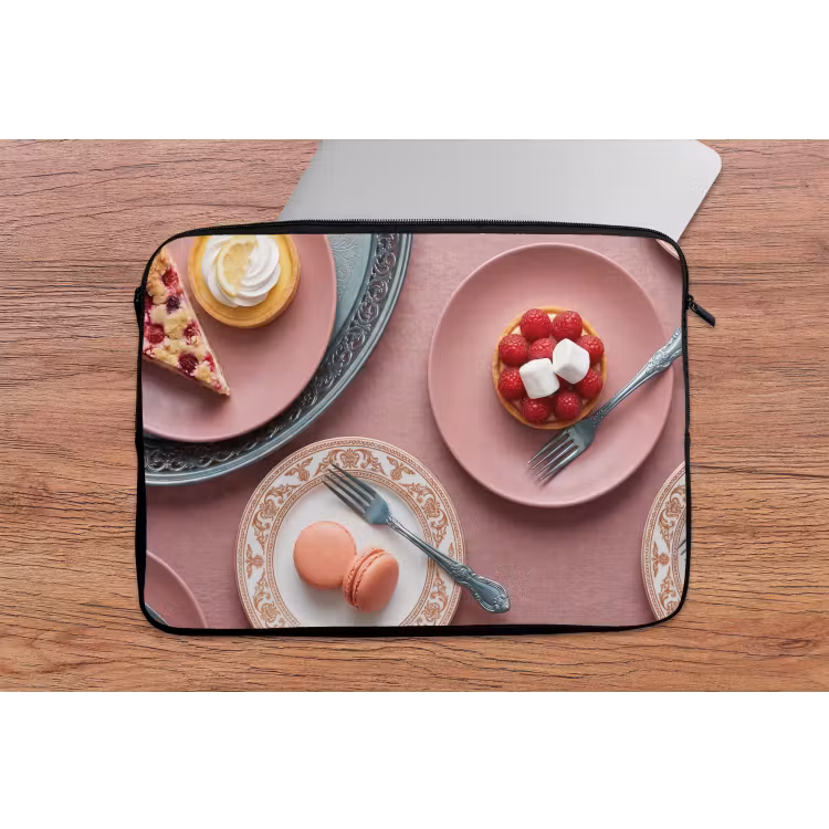 Laptophoes - Dessert - Taart - Gebak - Zoet - Roze — 2
