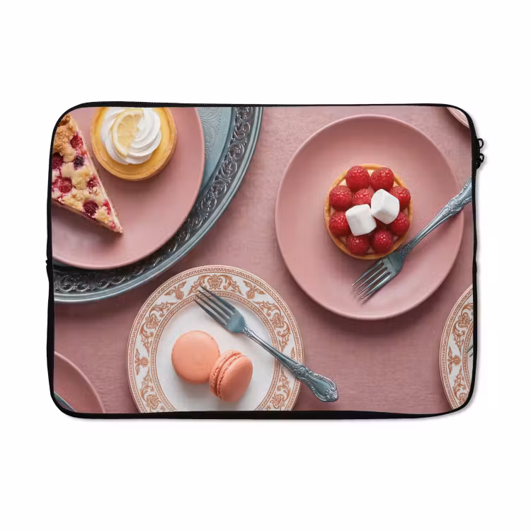 Laptophoes - Dessert - Taart - Gebak - Zoet - Roze — 5