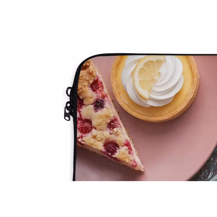 Laptophoes - Dessert - Taart - Gebak - Zoet - Roze — 6