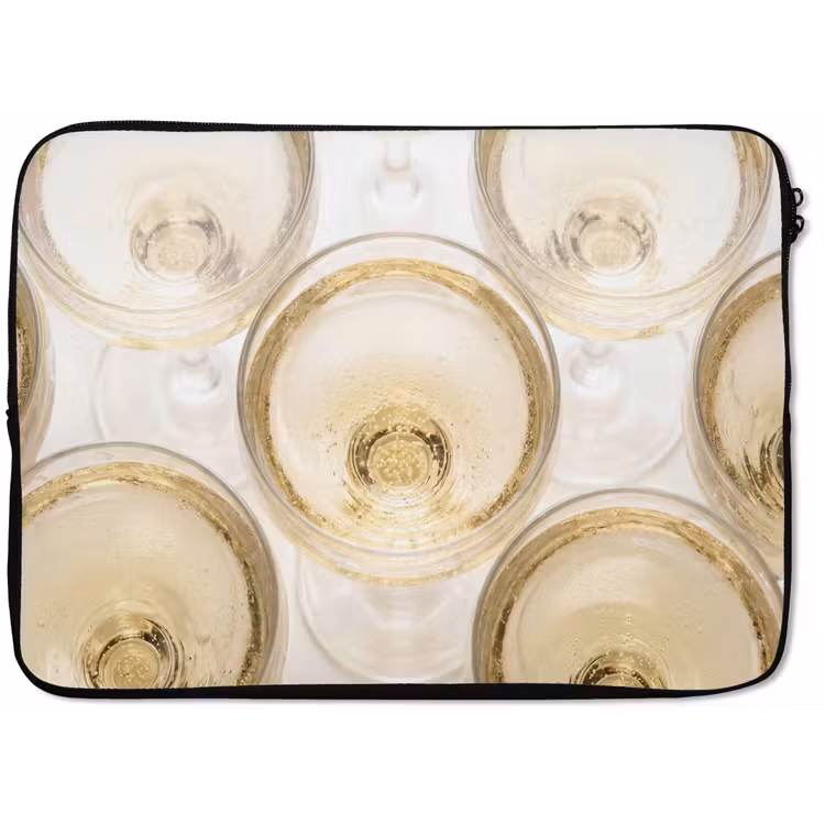 Laptophoes - Drank - Glazen - Feest - Goud — 1